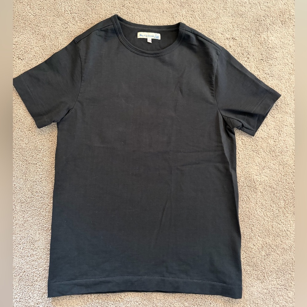 Merz b. Schwanen 215 2-Thread Organic Cotton loopwheel T- charcoal 5/M